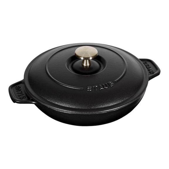 STAUB Specialities 750 ml Cast Iron Round Oven Dish With Lid, Black