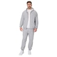 thumbnail image 4 of Hanes Mens ComfortBlend EcoSmart Full Zip Hoodie, XL, Light Steel, 4 of 7