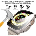 thumbnail image 3 of KOMI 2-Pack for Apple Watch Ultra/Ultra 2 49mm PC All-Around Screen Protector Case, Tempered Glass Screen Protector Case Ultra-Thin for iWatch Ultra/iWatch Ultra 2 49mm Protection Cover -Starlight, 3 of 5