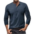 thumbnail image 1 of Birdeem Chemise Décontractée pour Hommes, Col en V, Manches Longues, Respirante, 1 of 8