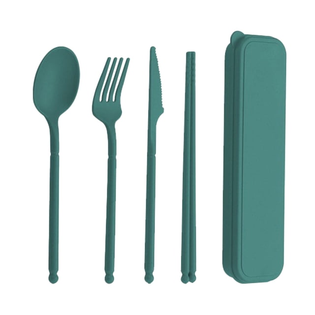 TIMIFIS Camping Tableware Wheats Straw Knife, Fork and Spoon Three-Piece Set, Camping Out Convenient Tableware Set, Children's Tableware Gifts Camping & Hiking