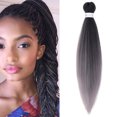 thumbnail image 1 of EGNMCR Wigs Human Hair A Gradient Color Hair Pre-stretched Crocheted Hair Filament 26 Inches extension piece, 1 of 5