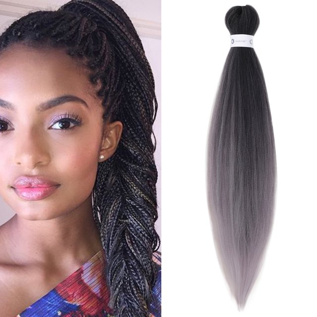 EGNMCR Wigs Human Hair A Gradient Color Hair Pre-stretched Crocheted Hair Filament 26 Inches extension piece
