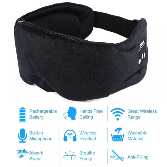 Greyghost Sleep Headphones Bluetooth 5.0 Eye Mask For Men Women Noise Cancelling Sleeping Mask With Adjustable Strap