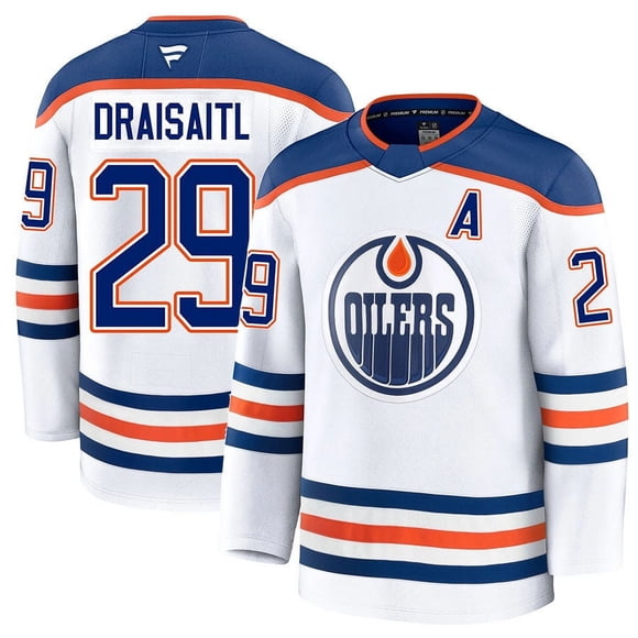 Chandail de Hockey pour Homme Oilers d'Edmonton Draisaitl 29# Chandail de Joueur de Sport pour Adulte