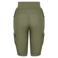 thumbnail image 5 of Pantalon Cargo Ample Décontracté pour Femmes, Uni, à Cordon de Serrage, Jambe Grand, Court, 5 of 5