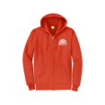 thumbnail image 1 of Gravity Outdoor Co. Zip-Up Hoodie - Orange - White Logo - X-Large, 1 of 2