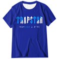 thumbnail image 1 of T-shirts pour Femmes Trapstar T-Shirt Imprimé pour Femmes Décontracté Graphique Filles Juniors Manches Courtes T-Shirt Fantaisie Hauts avec Col Rond (Bleu, TG), 1 of 3