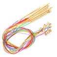 thumbnail image 1 of Circular Needle Yarn Tube Bleach Loop Knitting Accessories Crochet Cushions Needles Double End Color Sewing Sweater Set 12Pcs Bamboo Hooks, 1 of 7