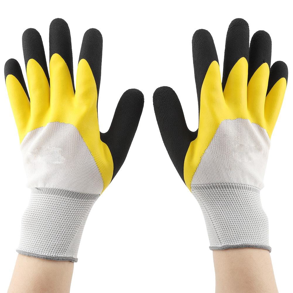 Fdit Waterproof Gloves,1Pair Non-slip Wear - resistant Labor Work Garden Gloves Handling Gloves, Working Protection Gloves