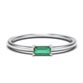 thumbnail image 1 of East-West Stackable Baguette Birthstone Ring - Emerald (May), 1 of 5