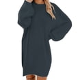 thumbnail image 1 of 2025 Robe Chandail pour Femmes Femme Hiver Robe Chandail Tricotée Portefeuille pour Femmes Col Roulé Chaude Manches Longues Robes Chandail pour Femmes Poche, 1 of 9