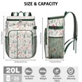 thumbnail image 3 of Tropical Flower and Leaves Insulated Cooler Backpack, Leakproof Waterproof Lunch Backpack for Beach Vacations, Camping, 3 of 6