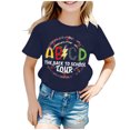thumbnail image 1 of AWZXDE Hauts pour Filles Enfants Rentrée des Classes T-Shirt Graphique à Manches Courtes Col Rond Lumineux Confortable pour Garçons et Filles, 1 of 4