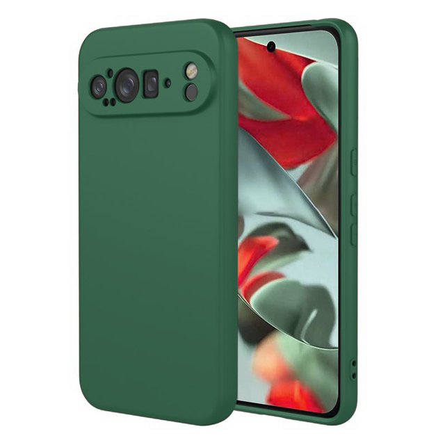 PANDACO Étui Souple à Étui Mate Vert Forêt pour Google Pixel 9 Pro