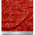 thumbnail image 1 of Soimoi Moss Georgette Fabric Branches,Leaves & Bird Decor Fabric Printed Yard 42 Inch Wide, 1 of 1