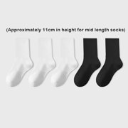 Socks 5pc Socks Men's Summer Socks Sweat Absorbent Mid Tube Socks Black Business Sports Stockings Sports Socks