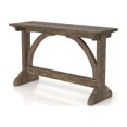 thumbnail image 1 of Bowery Hill Particle Board Reclaimed Oak Console Table Rectangular Arch Accents 47.24" x 15.75" x 28.7" Unassembled, 1 of 8