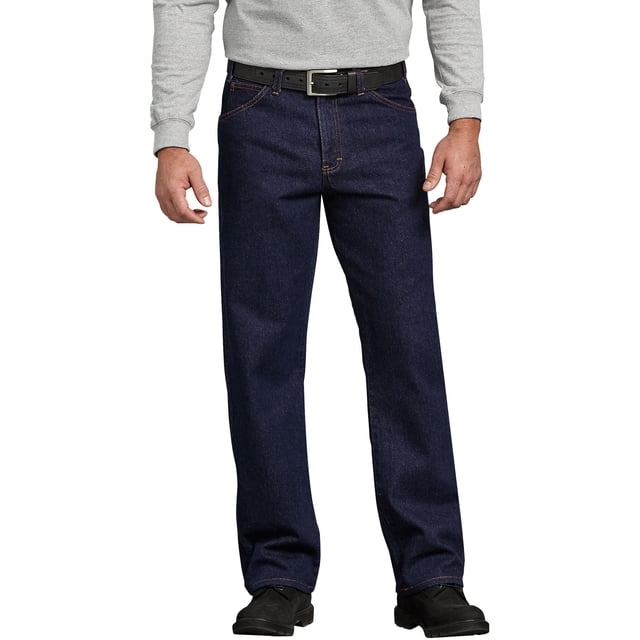 Dickies Mens Regular Straight Fit 5-Pocket Denim Jeans, 34W x 34L