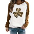 thumbnail image 1 of QIPOPIQ Chandails à Manches Longues pour Femmes T-Shirts de la Saint-Patrick T-Shirts de la Saint-Patrick pour Dames Shamrock T-Shirt Vert Chandail T-Shirts de la Saint-Patrick Col Rond T-Shirts de Fête T-Shirts Graphiques Aubaines, 1 of 4