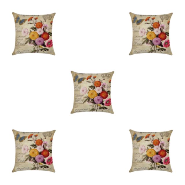 mmirethe Wide Application Cushion Covers For Coordinated Home Easy To Change Pillowcase kztym001-5 5Set