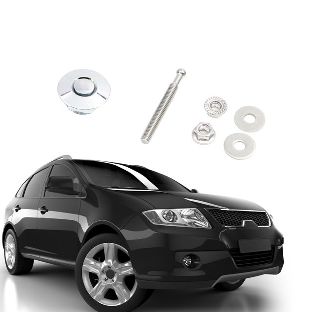 Ruiboury Verrou de Capot Léger pour Modification de Voiture Sécurité Élégant Abordable Rouge DP17-32 1 Ensemble
