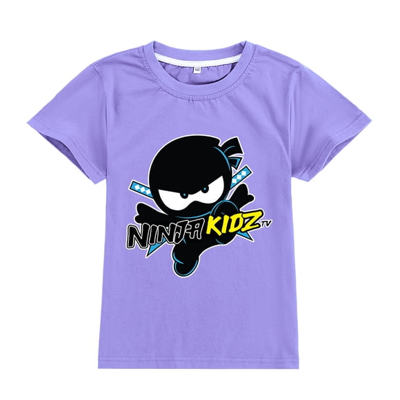 NINJA KIDZ Boys And Girls T-shirt, Pure Cotton Casual Short Sleeve, Put On Cool Equipment For Ninja Boy!-Youyoupin