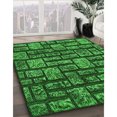 thumbnail image 3 of Ahgly Tapis d'Intérieur Lavable en Machine Carré Vert Émeraude Profond, 5 Pieds Carré, 3 of 7