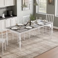 thumbnail image 2 of 78inch Farmhouse Dining Table for 6-8, Rustic Rectangular Kitchen Table with Large Tabletop, Long Wooden Dining Room Table with Heavy Duty Legs, Dinette and Dinner Desk for Party, Big Family, Table O, 2 of 6