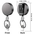 thumbnail image 1 of 2 Pcs Cordons de Badge Rétractables avec Pince avec Support de Carte de Badge Rétractable pour Porte-Carte d'Identité Porte-Clés Porte-Badge, 1 of 6