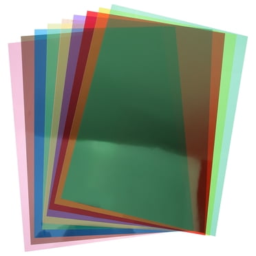 9pcs Light Diffuser Sheets Translucent Colored Light Gels Light Gel Filter Sheets