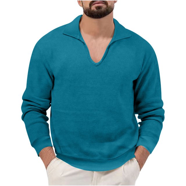 XZNGL Pullover Sweater Stand Collar Elastic Solid Color Half Sweater for Men Stand-Up Collar Sweater
