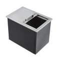 thumbnail image 2 of Drop in Ice Chest 115.7 QT – Stainless Steel Ice Bin with Sliding Cover, Commercial Outdoor Kitchen Cooler 27"x18"x21" – Drain-Pipe & Plug Included for Cold Wine, Beer, Parties, 2 of 9