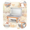 thumbnail image 3 of Garvee Réchaud pour Buffet, Ensemble, 8 Qt, Jetable, Acier Inoxydable 201, 6 Paquets de Réchauds et Ensembles de Réchauffe-Buffet, 3 of 7