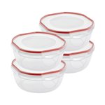 Sterilite Ultra Sceau 4.7 Qt Conteneur de bol de stockage d'aliments en plastique avec couvercle (4 Boîte)