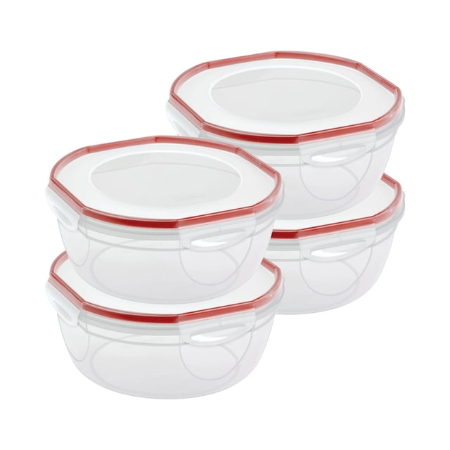 Sterilite Ultra Sceau 4.7 Qt Conteneur de bol de stockage d'aliments en plastique avec couvercle (4 Boîte)