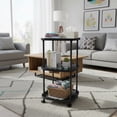 thumbnail image 4 of Fwttom Small Plastic Furn Iture, Mini Table Easy Small Apartment Bedside Table Small Table, 4 of 6