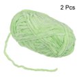 thumbnail image 3 of Unique Bargains 2 Pelotes Fil Velours Fil Chenille 87,49 Verges Polyester Fil Doux pour Couverture 2 Pcs Vert Pâle, 3 of 7