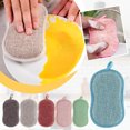 thumbnail image 4 of 1 Pcs Éponges à Récurer Multi-Usages pour Cuisine, Éponge en Microfibre Non Abrasive, Tampon à Récurer Lavable Robuste, Éponge en Microfibre Réutilisable, Nettoyage Sans Effort de la Vaisselle, Casseroles et Poêles, Vert, 4 of 8