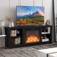 thumbnail image 2 of Costway 70" TV Stand with 26" Electric Fireplace Insert Remote Control for 75" TV Black, 2 of 7