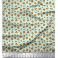 thumbnail image 1 of Soimoi Green Poly Georgette Fabric Pumpkin Vegetable Print Fabric by Yard 42 Inch Wide, 1 of 3
