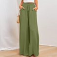 thumbnail image 3 of Women Oversized Pants Solid Color Ladies Casual Pants Boho Style Vacation Outfit, 3 of 6