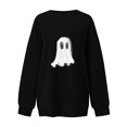 thumbnail image 5 of Chandails Molletonnés Oversize pour Femmes Coupe Ample, Liquidation pour Femmes Chandails Molletonnés à Col Rond Tunique à Enfiler, Mode pour Femmes Automne Hiver Halloween Lunettes Fille Imprimé Décontracté Sport Survêtements à Col Rond Manches Longues, 5 of 5