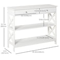 thumbnail image 3 of HOMCOM Console Table w/ Shelves Drawers for Living Room Entryway Bedroom, 3 of 10