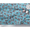 thumbnail image 3 of Soimoi polyester Crepe Fabric Stripe & Floral Artistic Decor Fabric Printed Yard 42 Inch Wide, 3 of 3