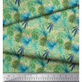 thumbnail image 2 of Soimoi Poly Georgette Fabric Tropical Leaves Print Fabric by The Yard 52 Inch Wide, 2 of 5
