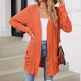 thumbnail image 4 of Timegard Cardigans pour Femmes, Côtelé, Manches Longues, Ouvert à l'Avant, Doux, Automne, Décontracté, Long Haut avec Poches, 4 of 5