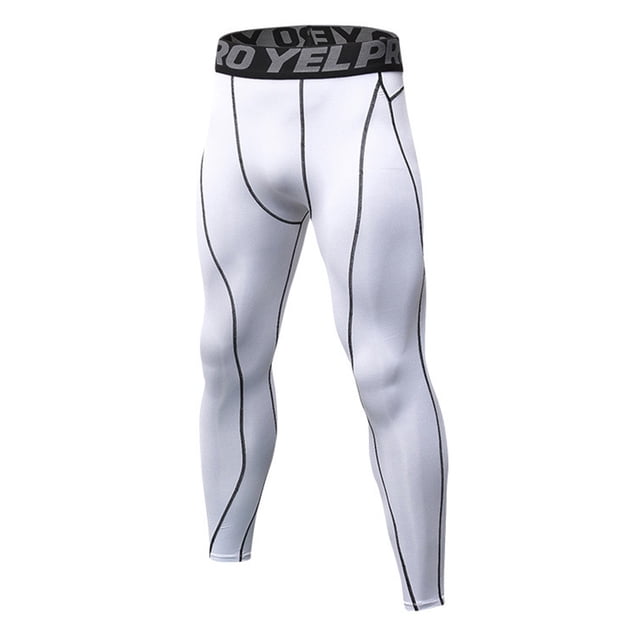 Pantalon de Compression pour Hommes Quatre Saisons Simple Exercice Ajusté Entraînement Physique Course Extensible Basketball Base Entraînement Pantalon D\'entraînement Physique Pantalon