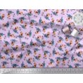 thumbnail image 2 of Soimoi Modal Satin Fabric Text,Rugby Ball & Bird Cartoon Printed Craft Fabric by The Yard 42 Inch Wide, 2 of 3