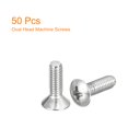 thumbnail image 3 of Unique Bargains Vis de Machine à Tête Ovale M4x12mm, Lot de 50 Vis à Tête Fraisée Légèrement Relevée en Acier Inoxydable 304, 3 of 5